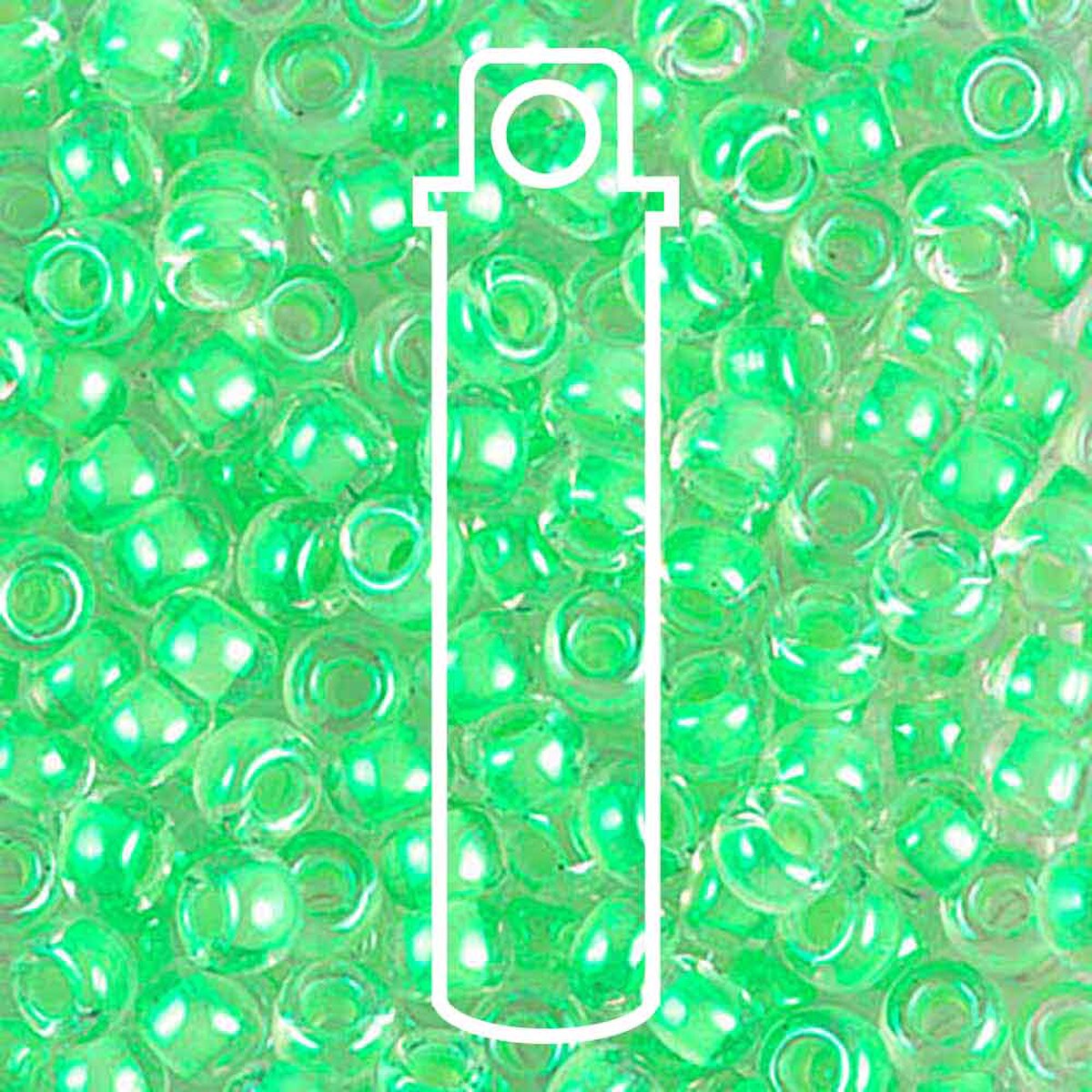 Miyuki Japanese Seed Beads Size 6/0 - Round Luminous Mint Green (Color #91120)