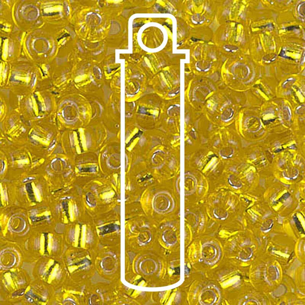 Miyuki Japanese Seed Beads Size 6/0 - Silver LIned Yellow (Color #9136S)
