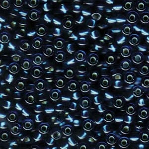 Miyuki Japanese Seed Beads Size 6/0 - Dyed Silver Lined Blue Zircon (6-91425-TB)