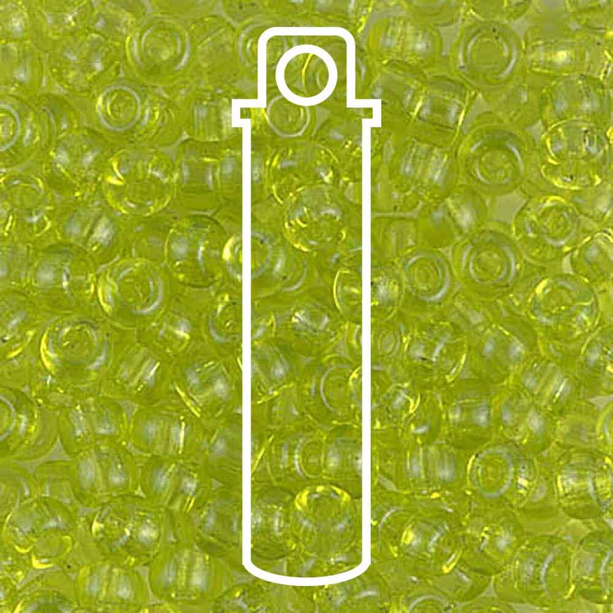 Miyuki Japanese Seed Beads Size 6/0 - translucent Chatreuse (Color #9143)