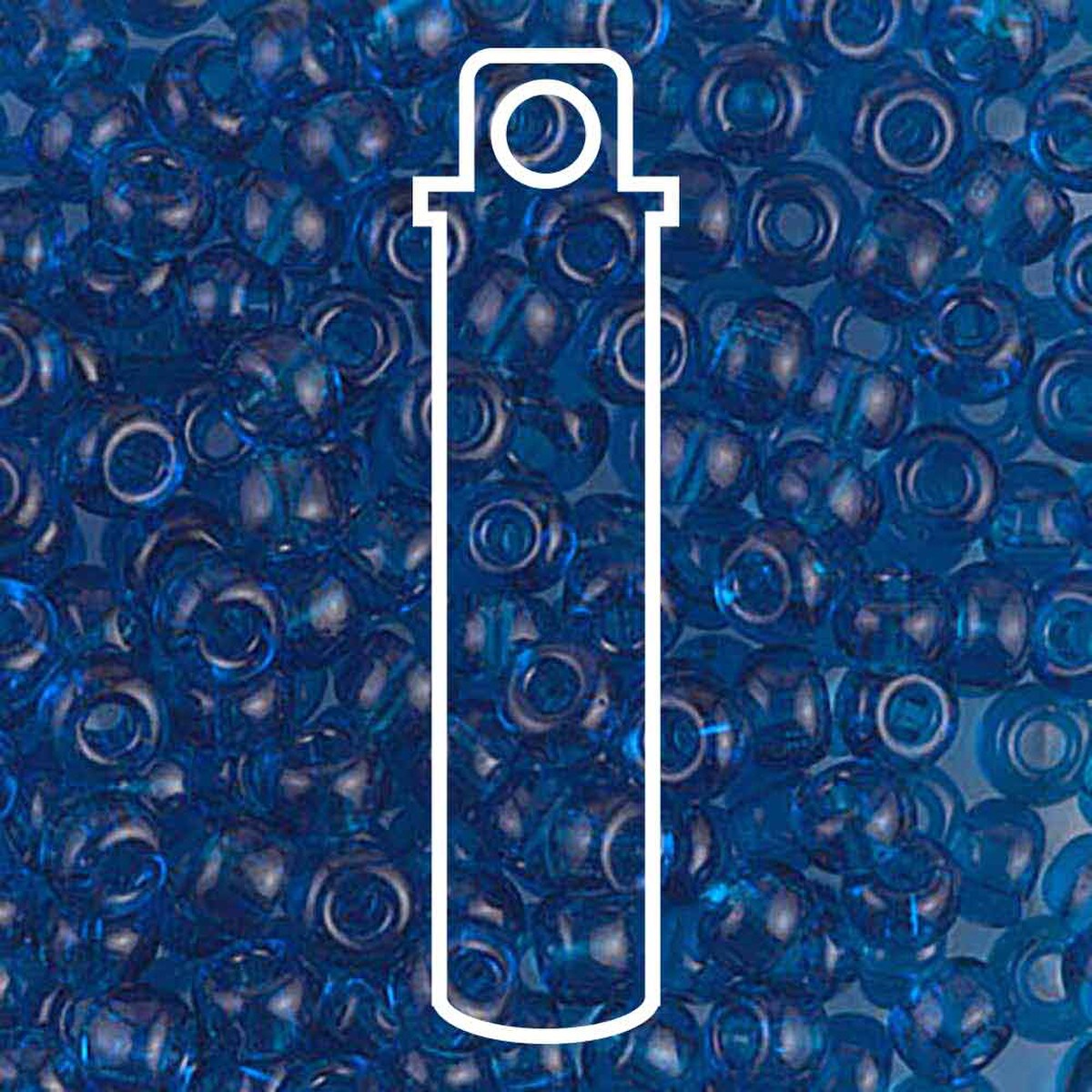 Miyuki Japanese Seed Beads Size 6/0 - Transparent Capri Blue (Color #9149)