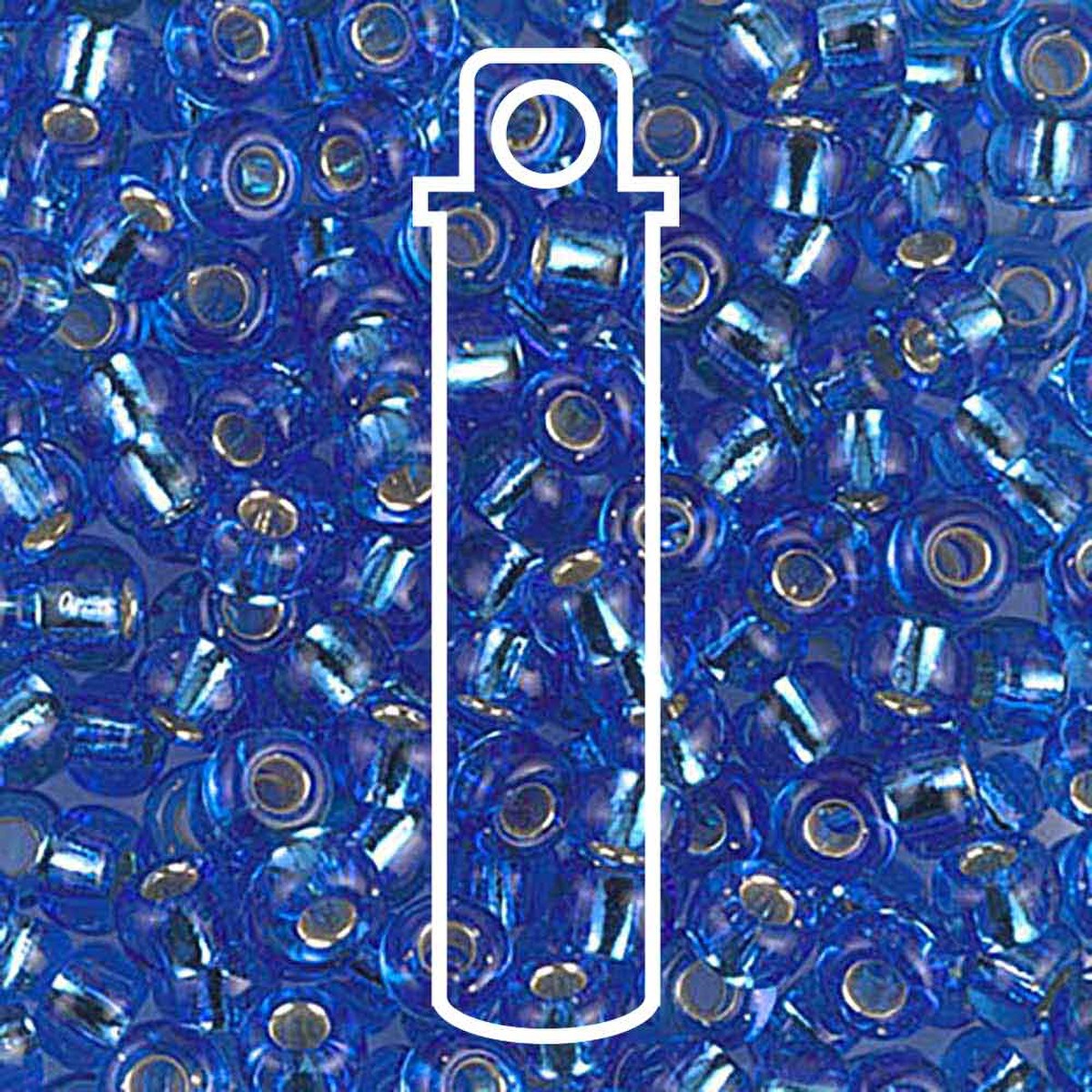 Miyuki Japanese Seed Beads Size 6/0 - Silver Lined Sapphire (Color #9150S)