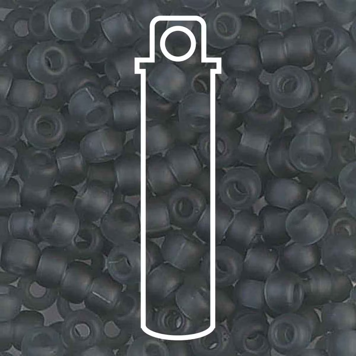 Miyuki Japanese Seed Beads Size 6/0 - Matte Transparent Gray (Color #9152F) 20 Gram Tube