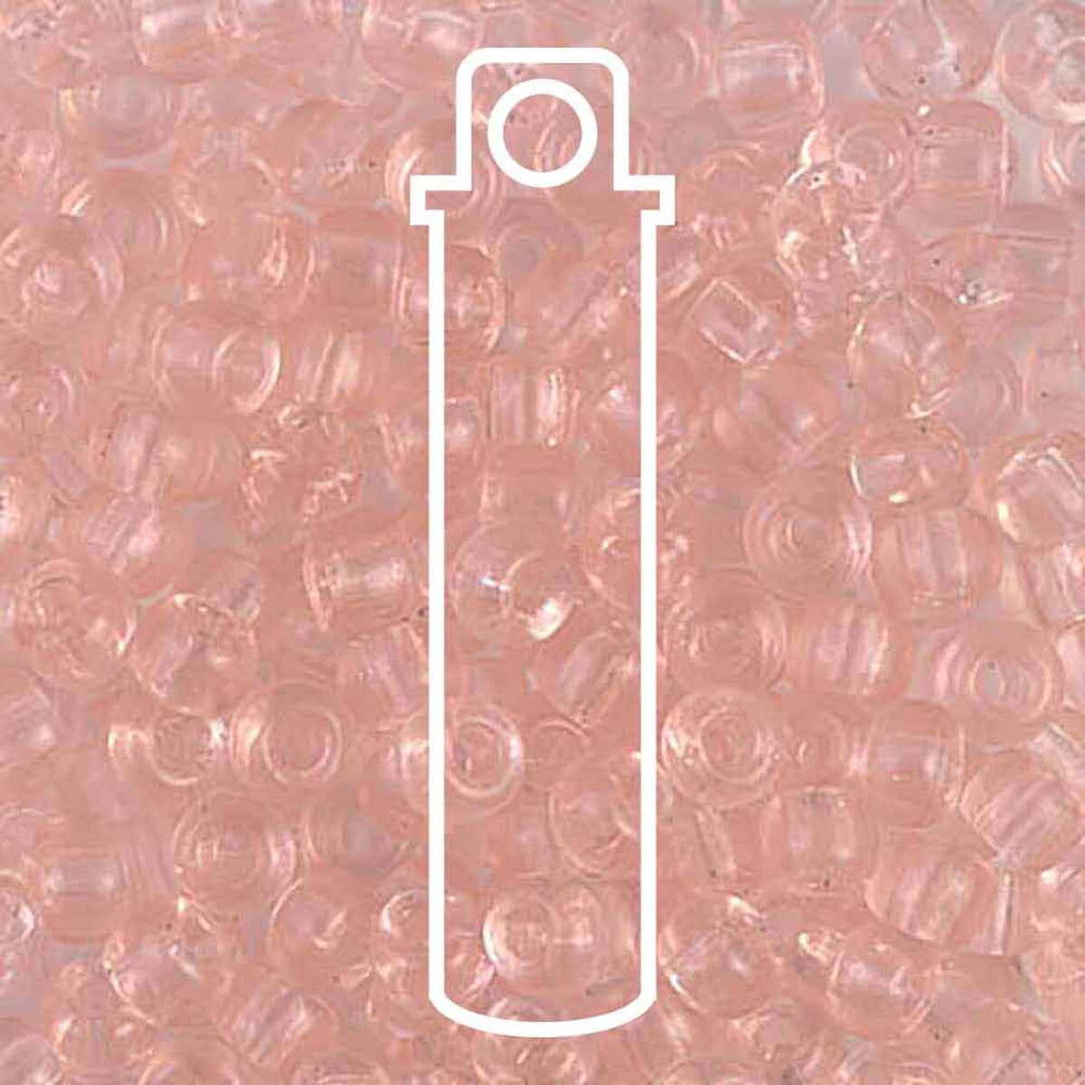 Miyuki Japanese Seed Beads Size 6/0 - Transparent Light Tea Rose (Color #9155)