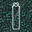 Miyuki Japanese Seed Beads Size 6/0 - Miyuki Matte Silver Lined Emerald (6-917F-TB)