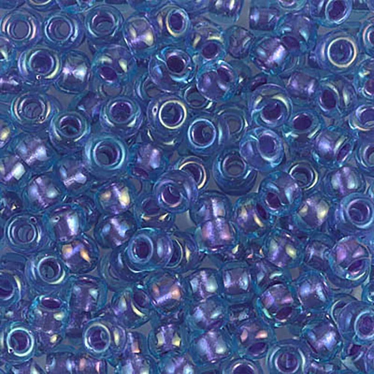 Miyuki Japanese Seed Beads Size 6/0 - Amethyst/Aqua (Color #91827) 250 Gram Bag