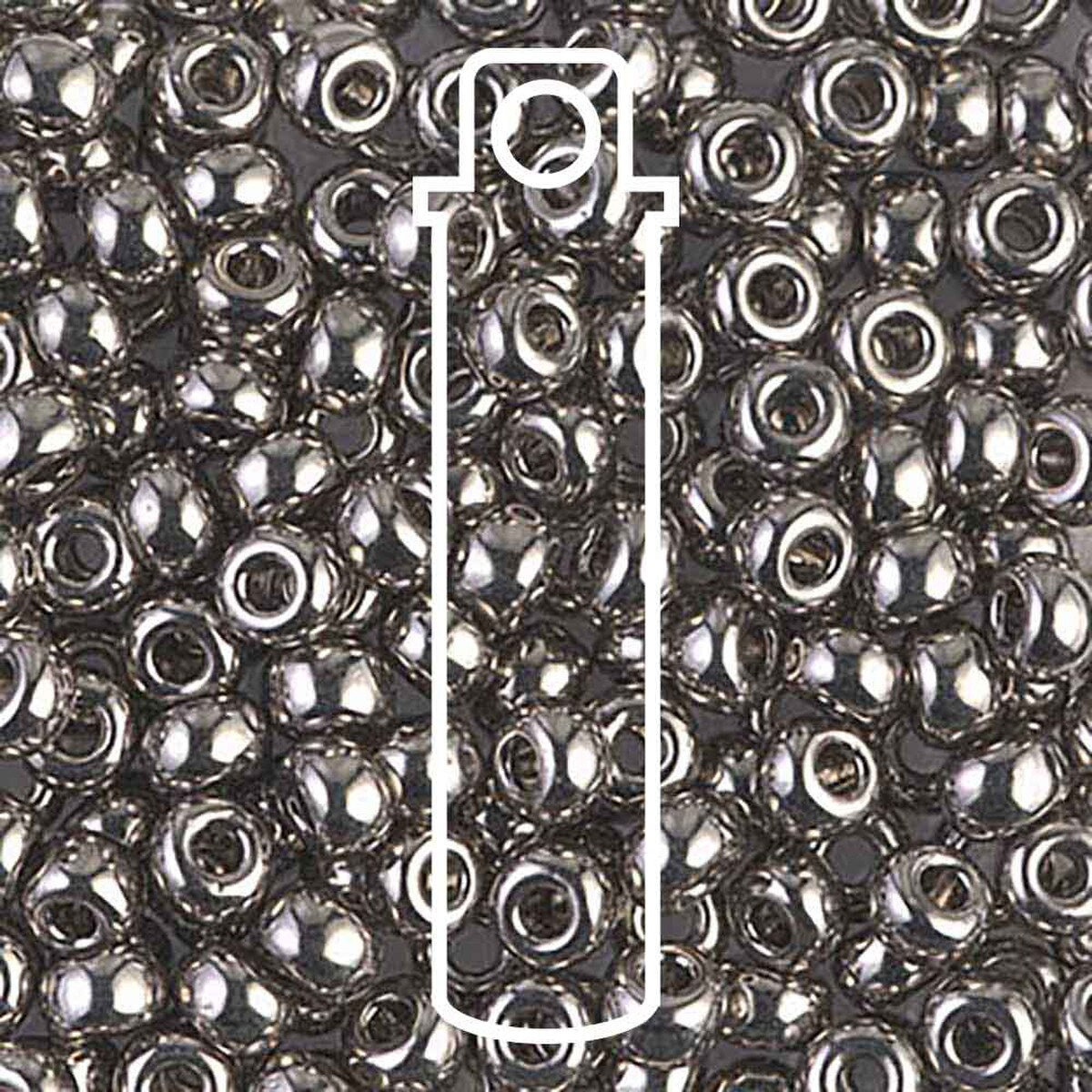 Miyuki Japanese Seed Beads Size 6/0 - Nickel Plated (Color #9190) 20 Gram Tube