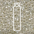 Miyuki Japanese Seed Beads Size 6/0 - Matte Silver Lined Crystal (6-91F-TB)