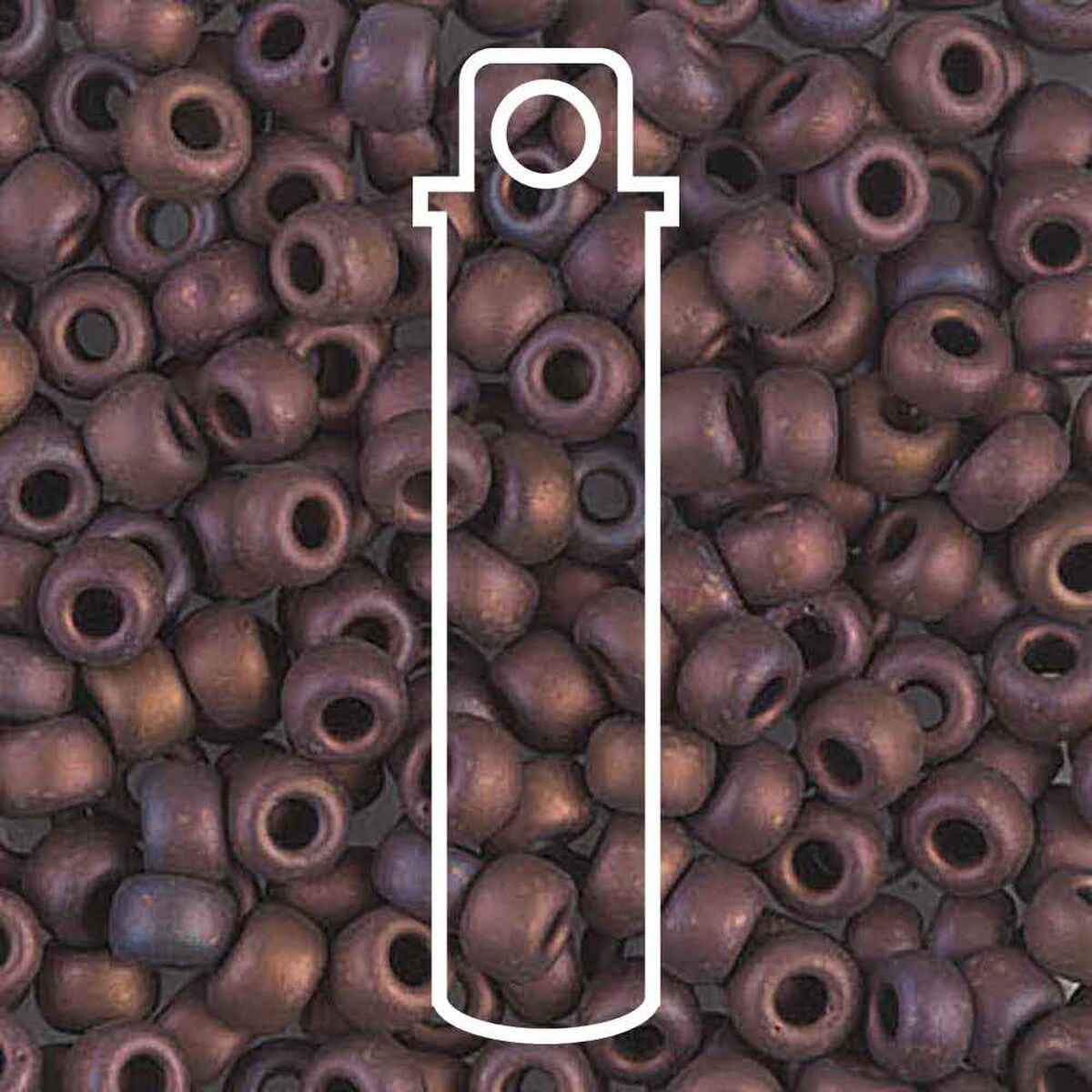 Miyuki Japanese Seed Beads Size 6/0 - Matte Metallic Dark Rasp Iris (Color #92005) 20 Gram Tube