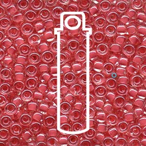 Miyuki Japanese Seed Beads Size 6/0 - Coral Lined Crystal (Color #9204)
