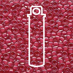 Miyuki Japanese Seed Beads Size 6/0 - Carnation Pink Lined Crystal (Color #9208)