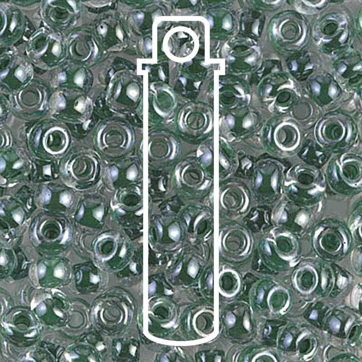 Miyuki Japanese Seed Beads Size 6/0 - Forest Green Lined Crystal (Color #9217)