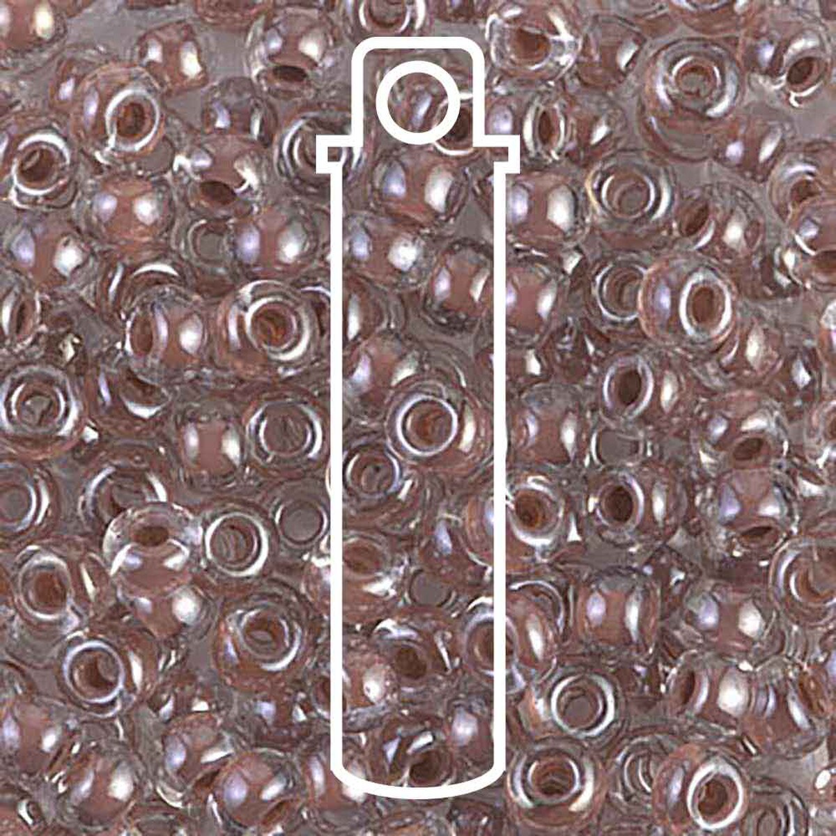 Miyuki Japanese Seed Beads Size 6/0 - Cocoa Lined Crystal (Color #9224)