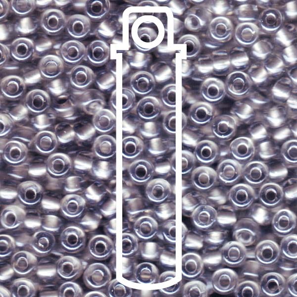 Miyuki Japanese Seed Beads Size 6/0 - Sparkling Pewter Lined Crystal (Color #9242)
