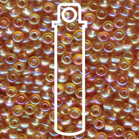 Miyuki Japanese Seed Beads Size 6/0 - Transparent Light Topaz with Iridescent Coating (6-9251-TB)