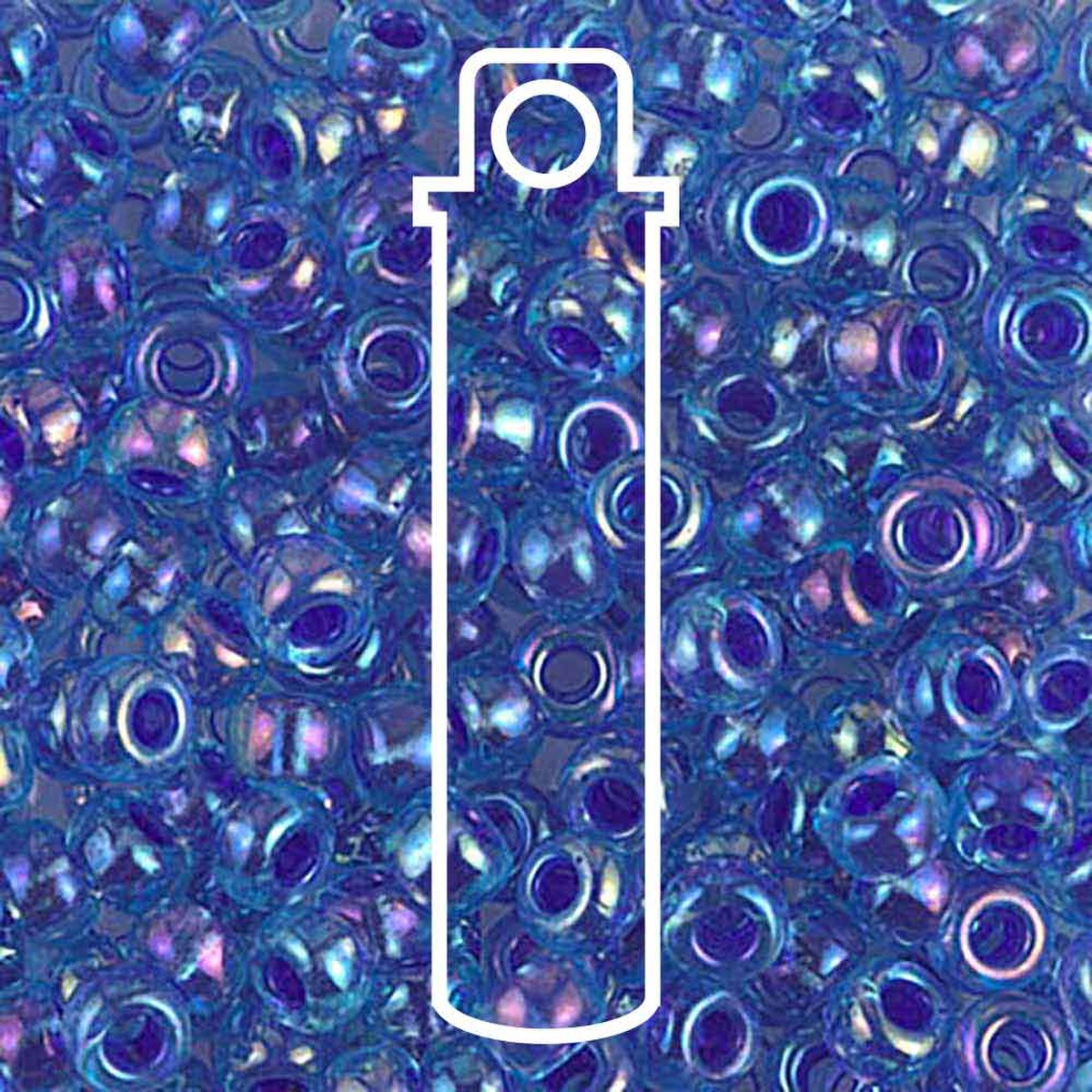 Miyuki Japanese Seed Beads Size 6/0 - Transparent Sapphire Aurora Borealis (Color #9261)