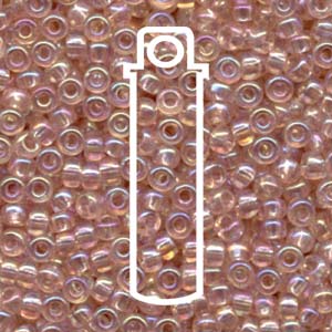 Miyuki Japanese Seed Beads Size 6/0 - Round Transparent Light Tea Rose (6-9292-TB)