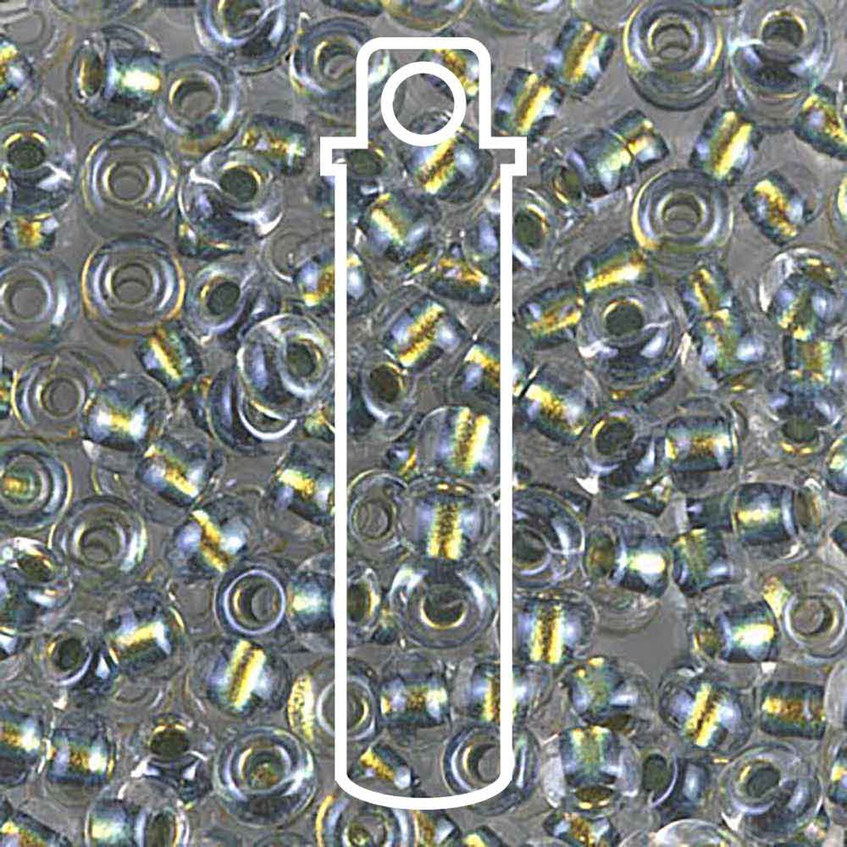 Miyuki Japanese Seed Beads Size 6/0 - Magic Golden Olive Lined Crystal (Color #93201) 20 Gram Tube