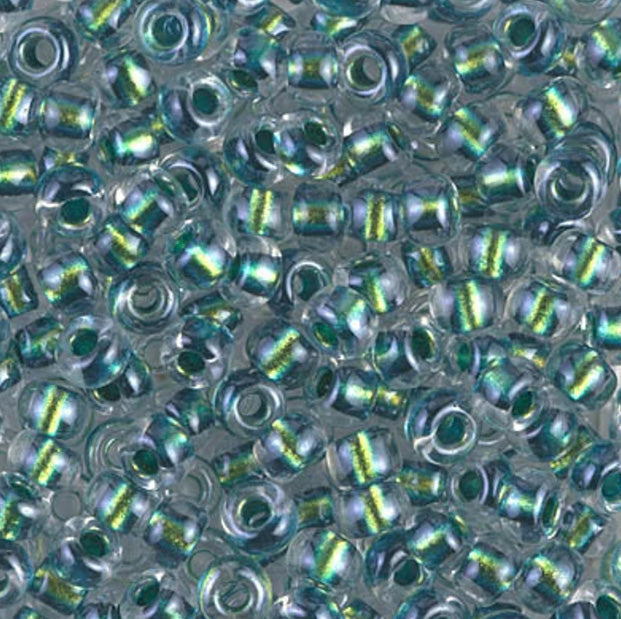 Miyuki Japanese Seed Beads Size 6/0 - Magic Emerald Marine Lined Crystal (Color #93205)
