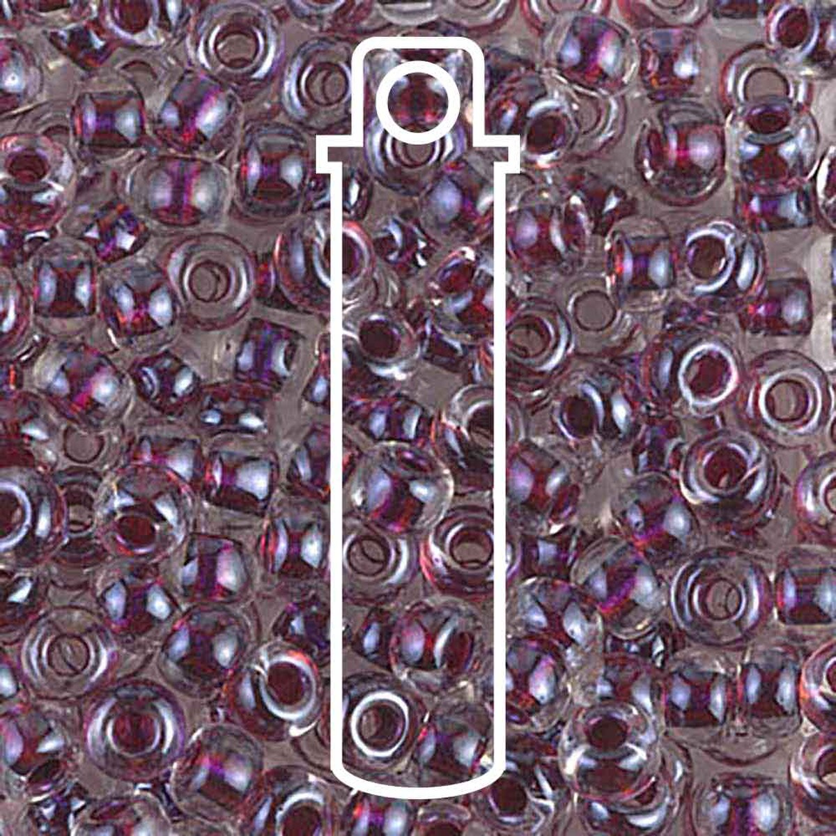 Miyuki Japanese Seed Beads Size 6/0 - Magic Purple Cranberry Lined Crystal (Color #93208)
