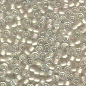 Miyuki Japanese Seed Beads Size 6/0 - Pearlized White Crystal (6-93801-TB)