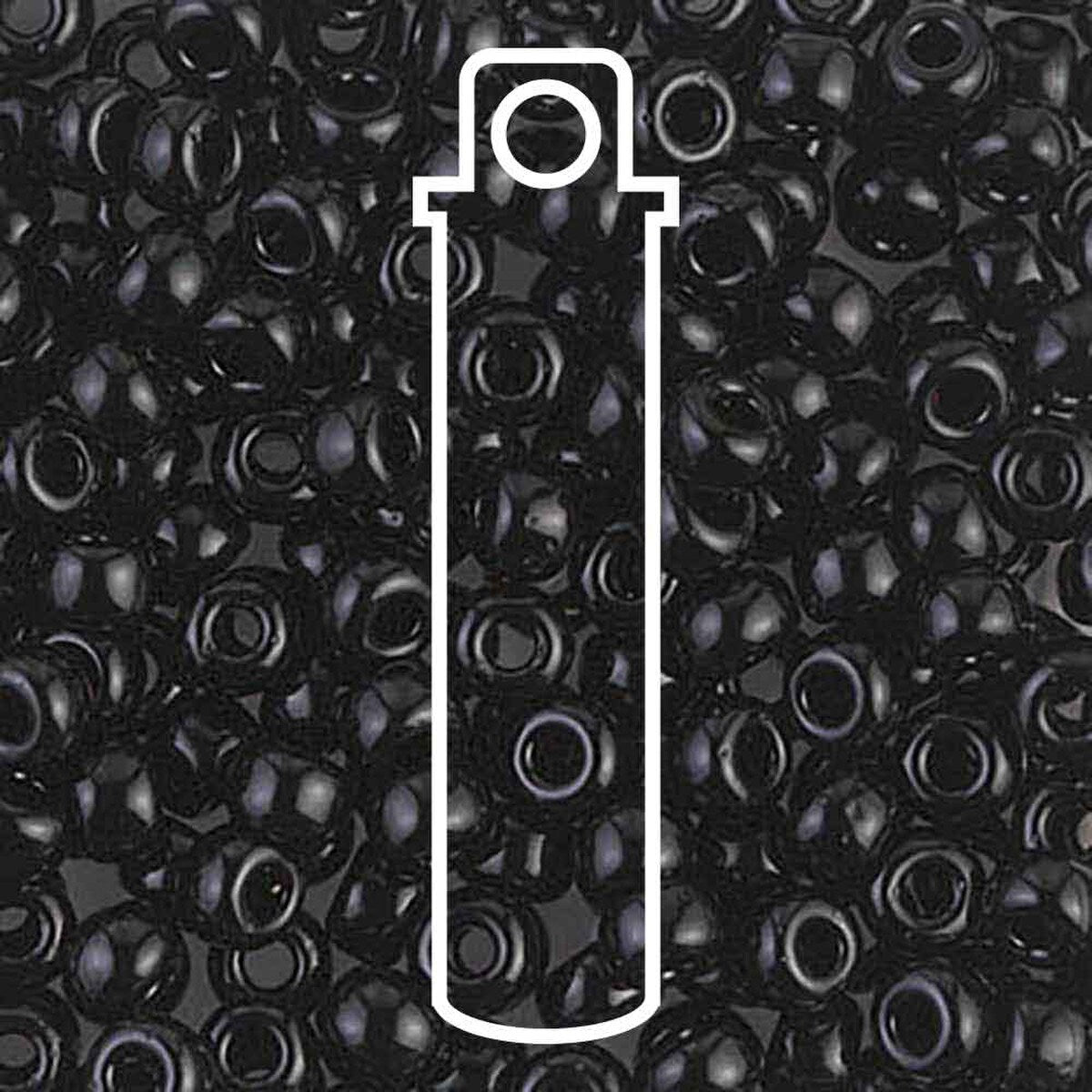 Miyuki Japanese Seed Beads Size 6/0 - Opaque Black (Color #9401)