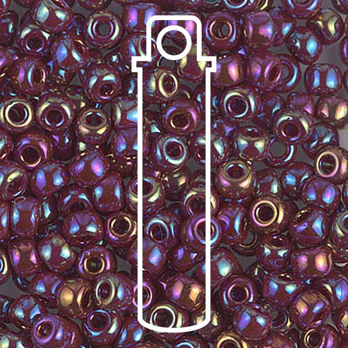 Miyuki Japanese Seed Beads Size 6/0 - Opaque Chocolate Aurora Borealis (Color #9409R)