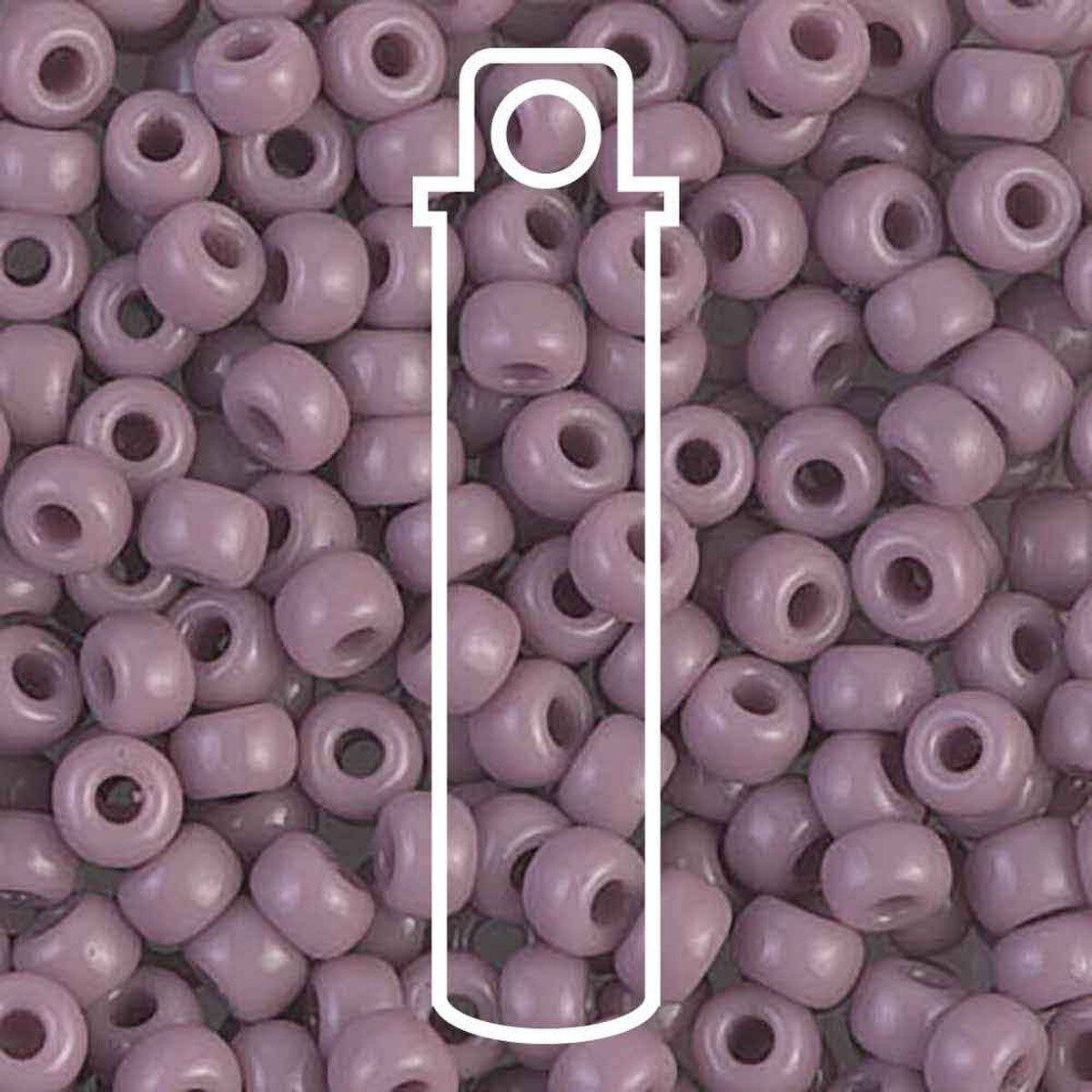Miyuki Japanese Seed Beads Size 6/0 - Opaque Mauve (Color #9410) 20 Gram Tube