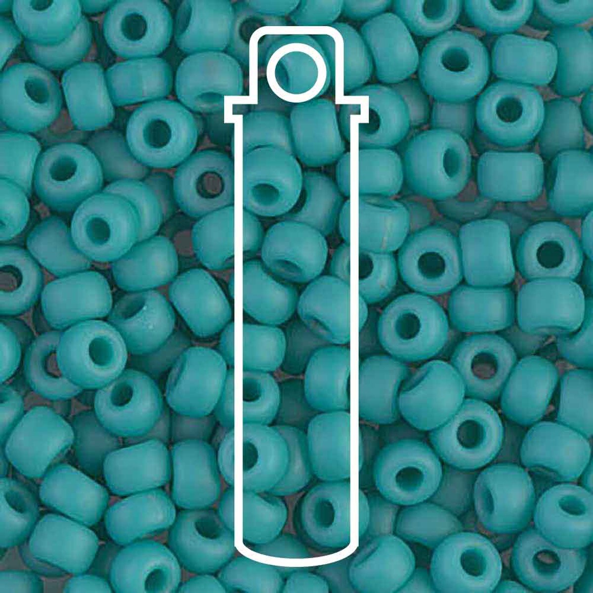 Miyuki Japanese Seed Beads Size 6/0 - Matte Opaque Turquoise (Color #9412F)