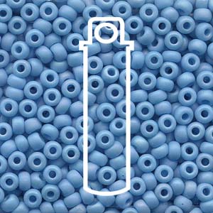 Miyuki Japanese Seed Beads Size 6/0 - Matte Opaque Blue Turquoise Aurora Borealis (Color #9413FR)