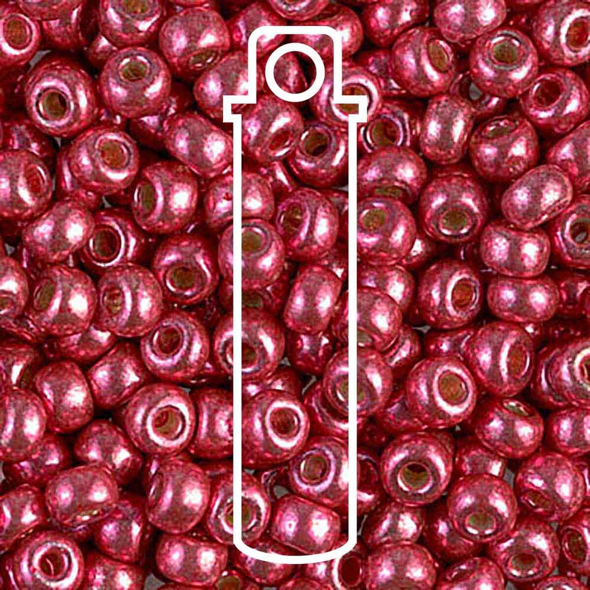 Miyuki Japanese Seed Beads Size 6/0 - Duracoat Galvanized Light Cranberry (Color #94211)