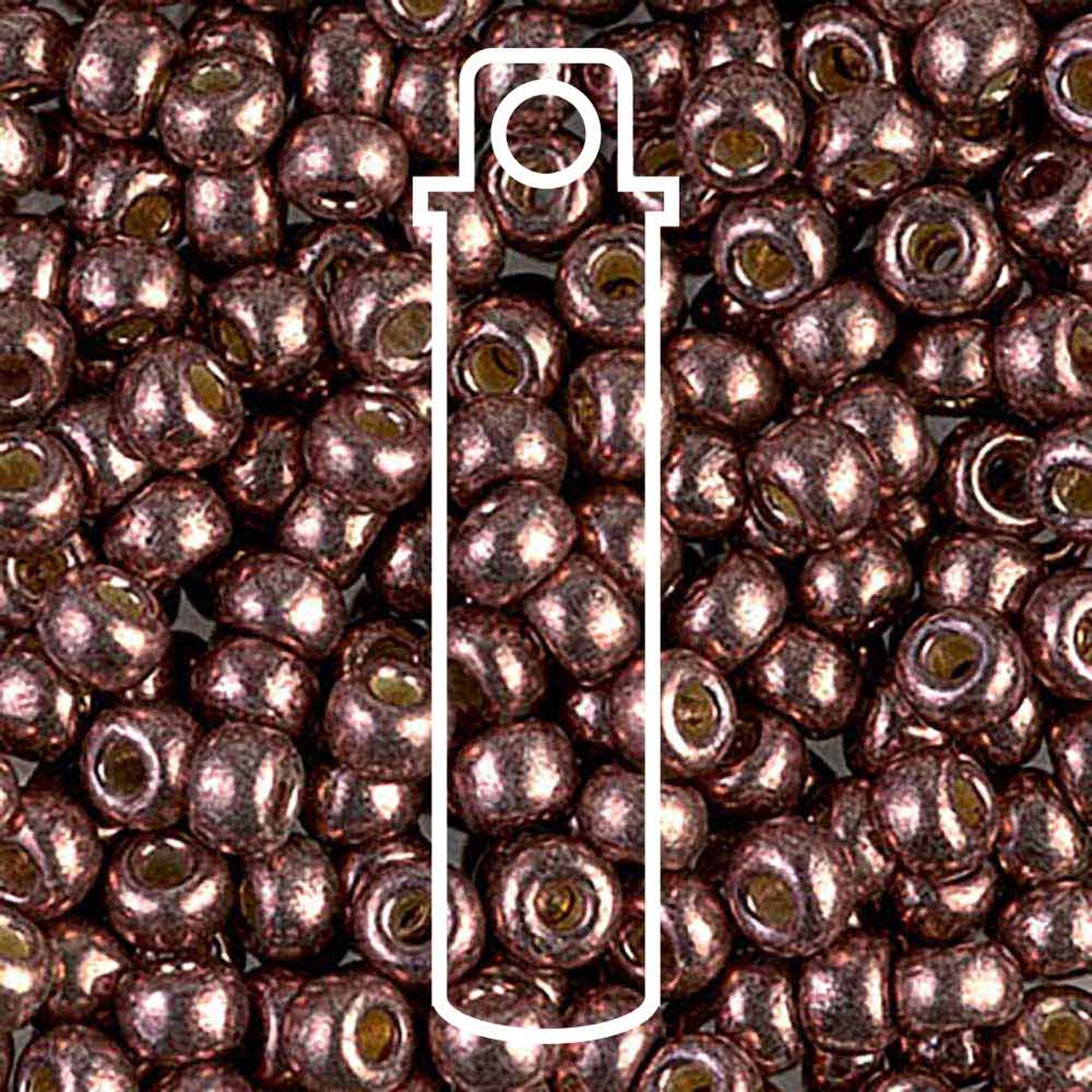 Miyuki Japanese Seed Beads Size 6/0 - Duracoat Galvanized Dark Mauve (Color #94213) 20 Gram Tube