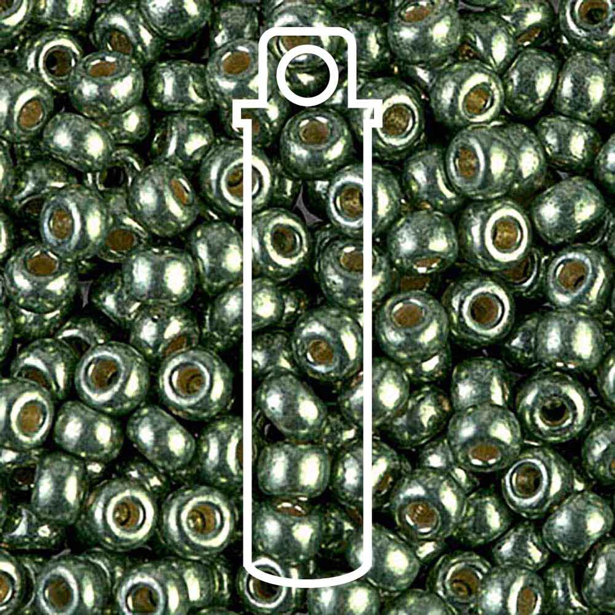Miyuki Japanese Seed Beads Size 6/0 - Duracoat Galvanized Sea Green (Color #94215) 20 Gram Tube