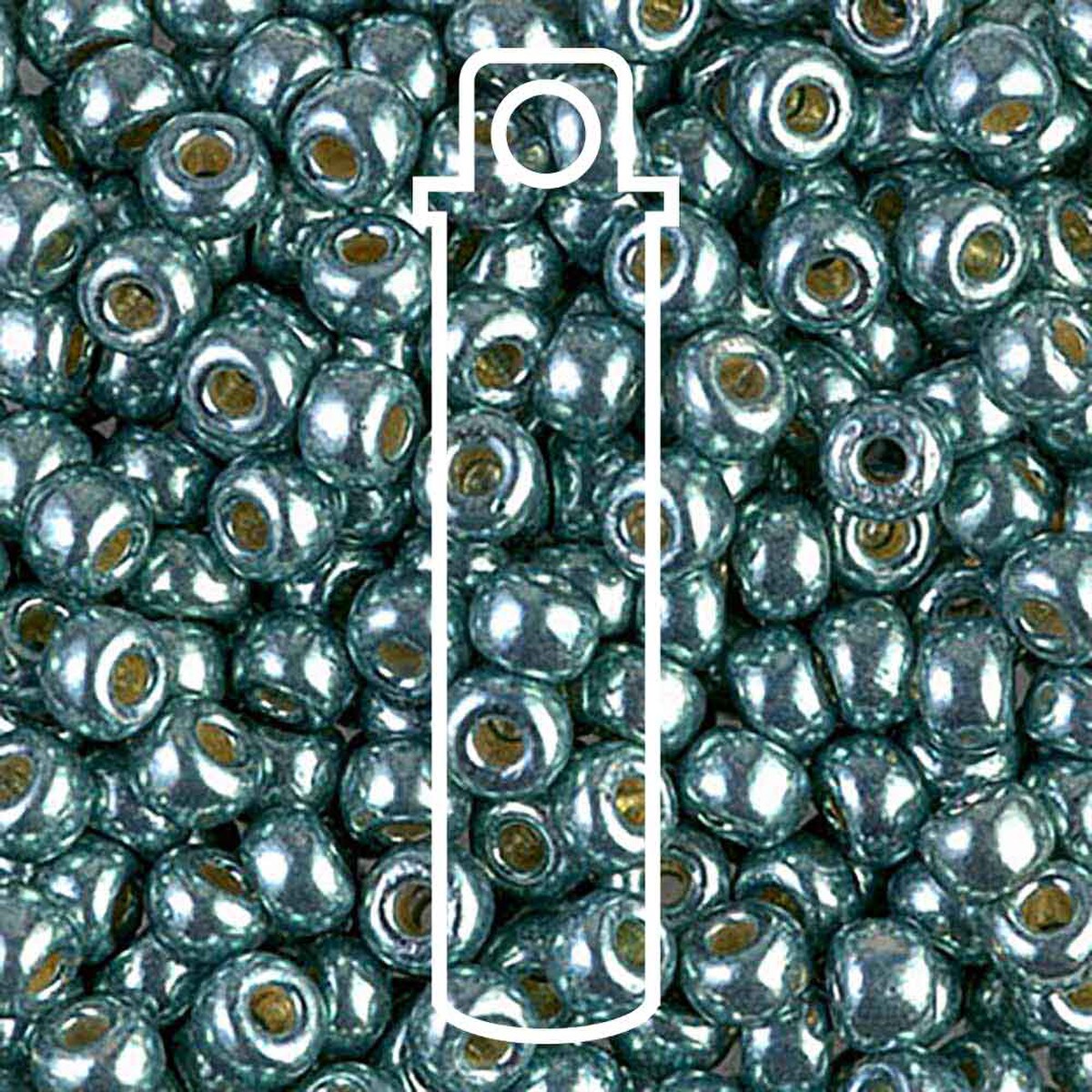 Miyuki Japanese Seed Beads Size 6/0 - Duracoat Galvanized Dark Seafoam (Color #94216) 20 Gram Tube