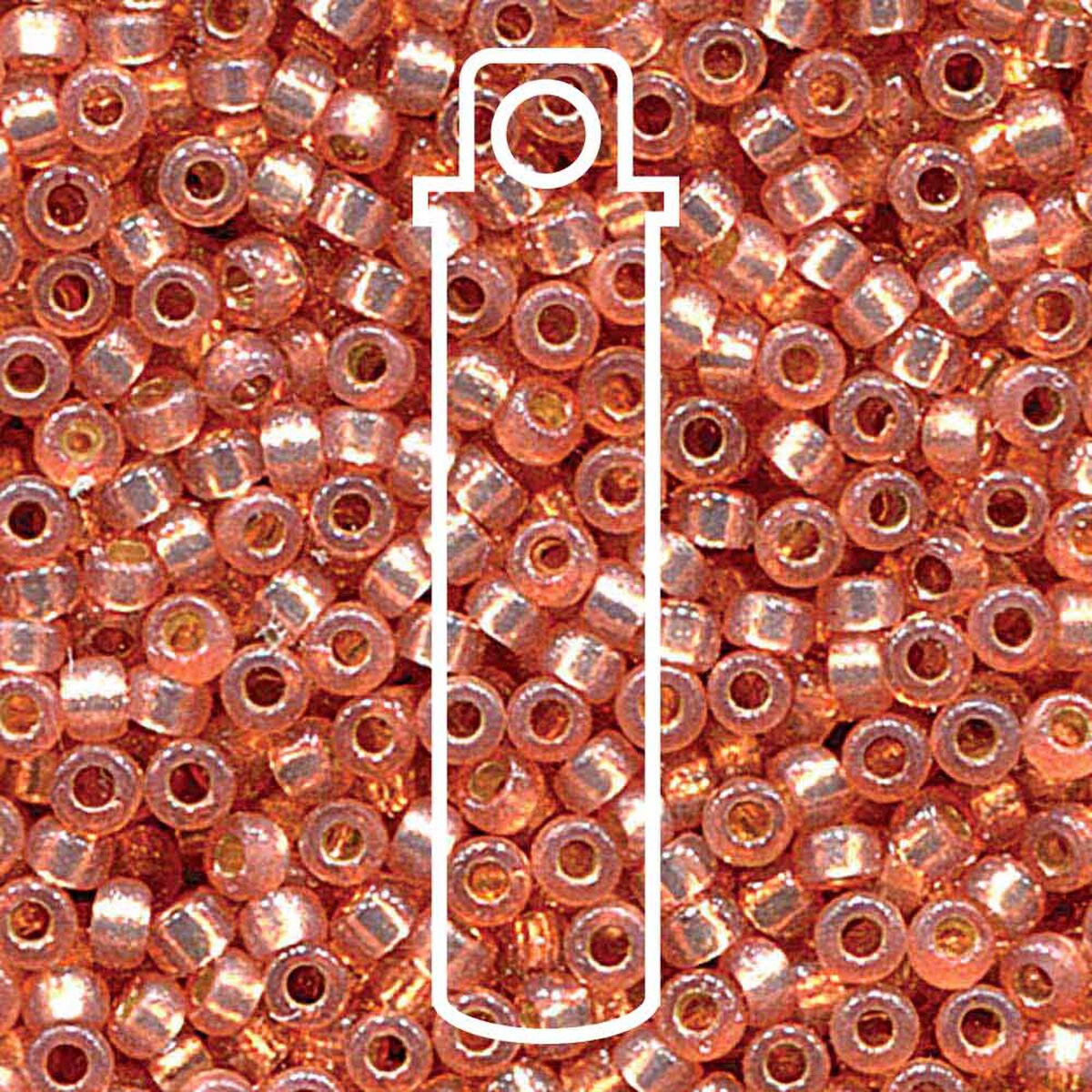 Miyuki Japanese Seed Beads Size 6/0 - Duracoat Silver Lined Dyed Rose Gold (Color #94233) 20 Gram Tube