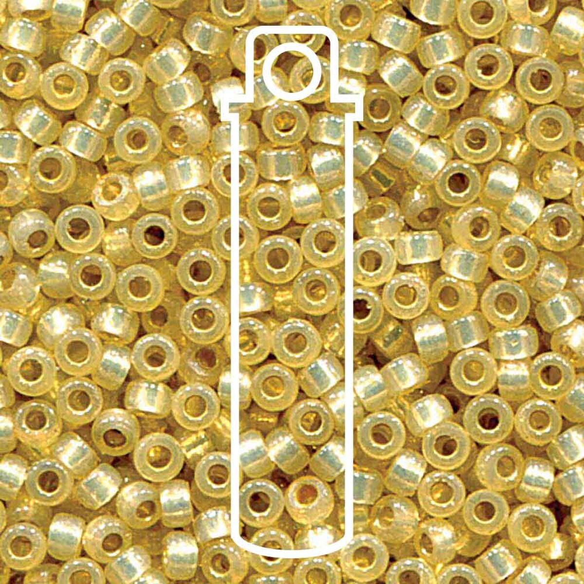 Miyuki Japanese Seed Beads Size 6/0 - Silver Lined Dyed Light Yellow (Color #94235) 20 Gram Tube