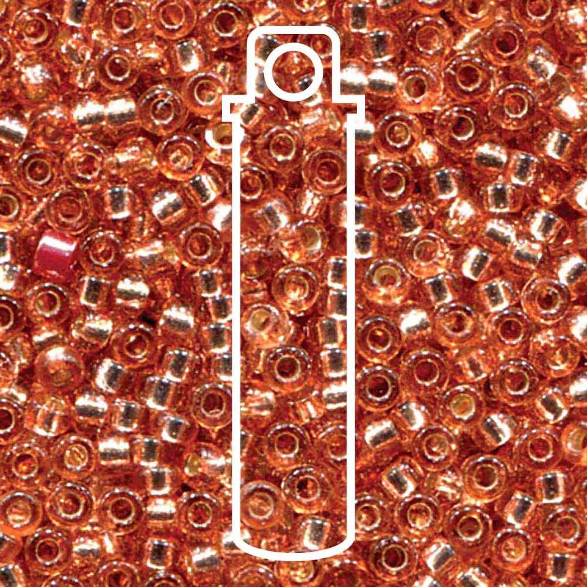 Miyuki Japanese Seed Beads Size 6/0 - Duracoat Silver Lined Dyed Rose (Color #94262) 20 Gram Tube