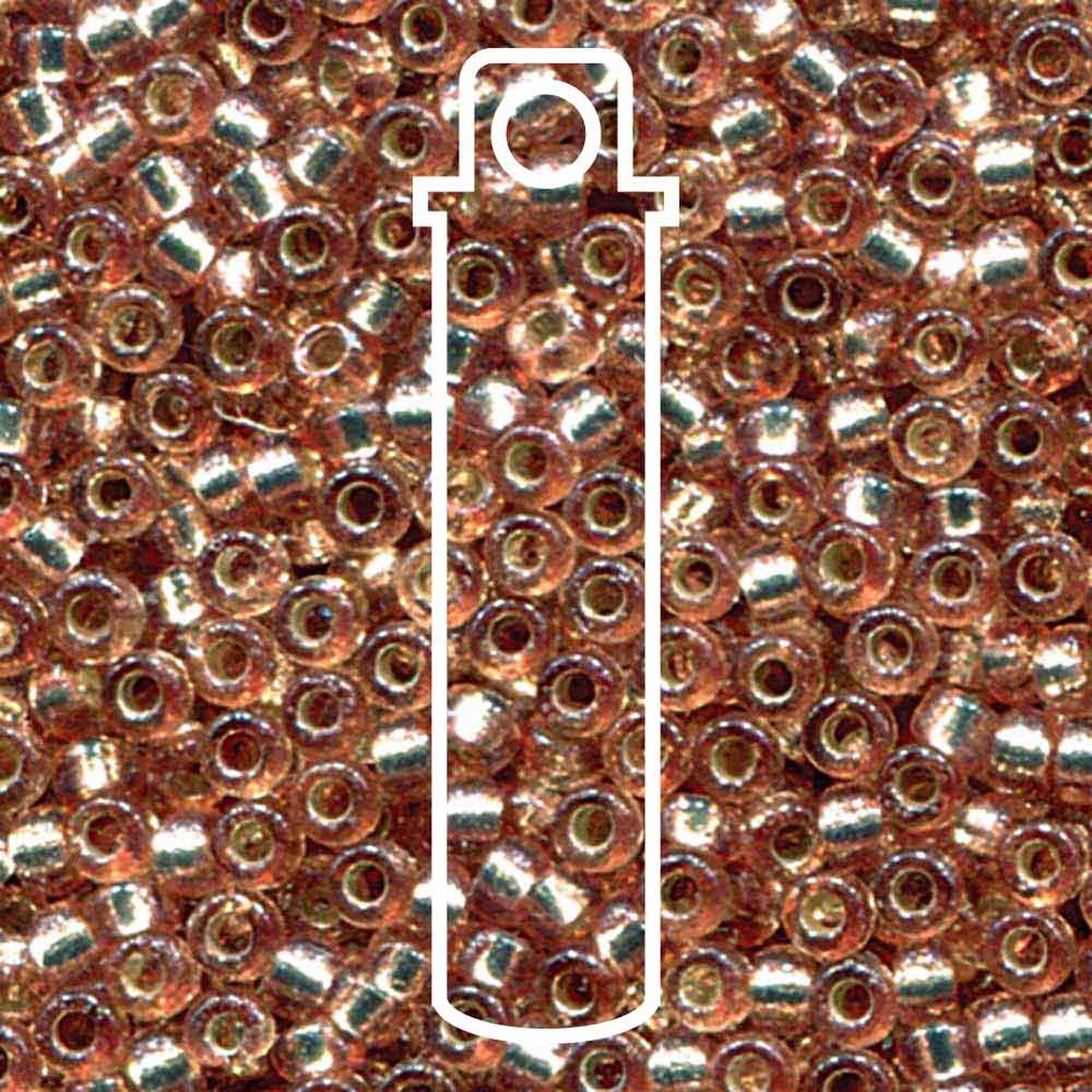 Miyuki Japanese Seed Beads Size 6/0 - Duracoat Silver Lined Dyed Silver (Color #94271)