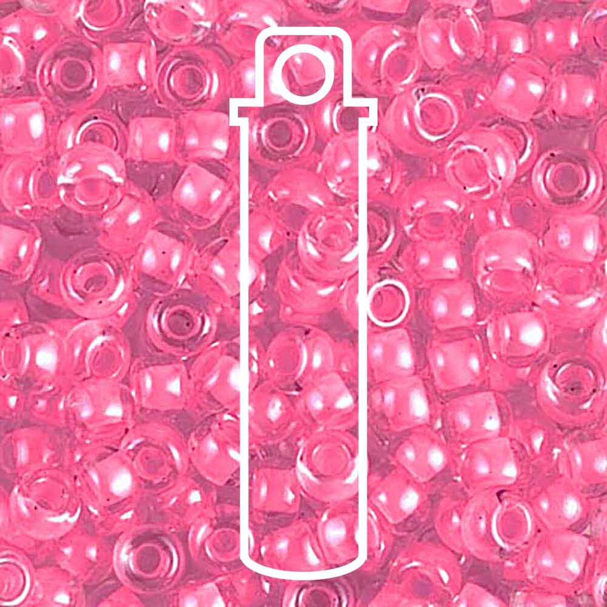 Miyuki Japanese Seed Beads Size 6/0 - Round Luminous Cotton Candy (Color #94299) 20 Gram Tube