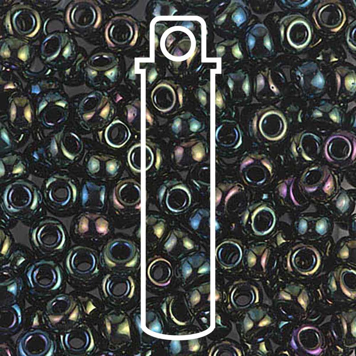 Miyuki Japanese Seed Beads Size 6/0 - Metallic Olive Iris (Color #9453)