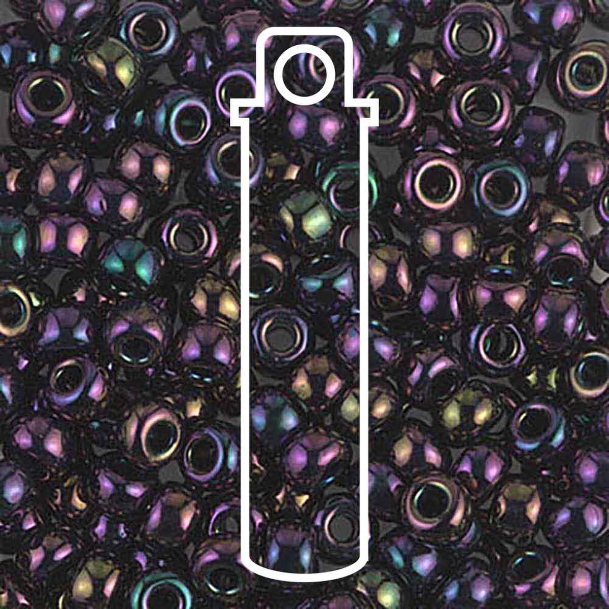 Miyuki Japanese Seed Beads Size 6/0 - Metallic Dark Plum Iris (Color #9454)