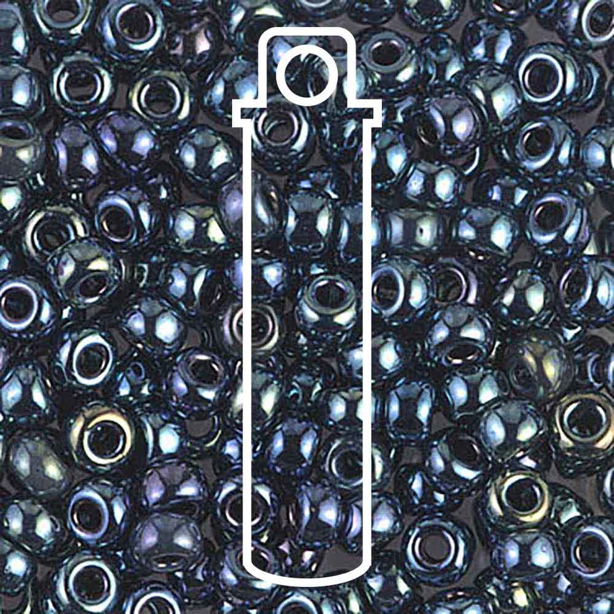 Miyuki Japanese Seed Beads Size 6/0 - Gunmetal Iris (Color #9456)