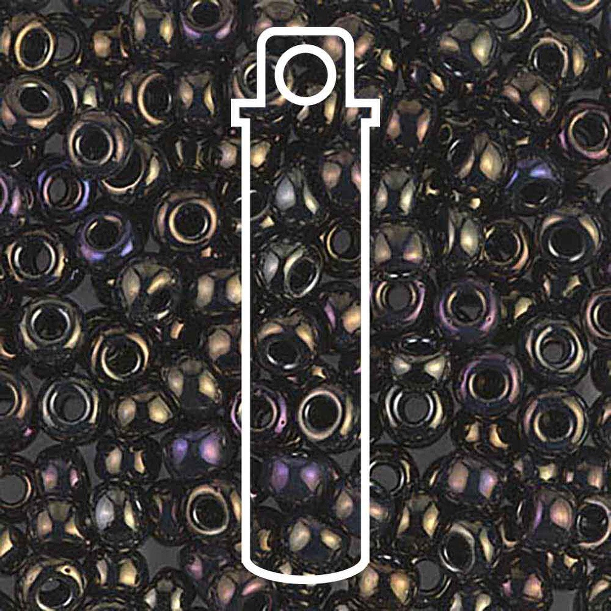 Miyuki Japanese Seed Beads Size 6/0 - Metallic Dark Brown (Color #9458)
