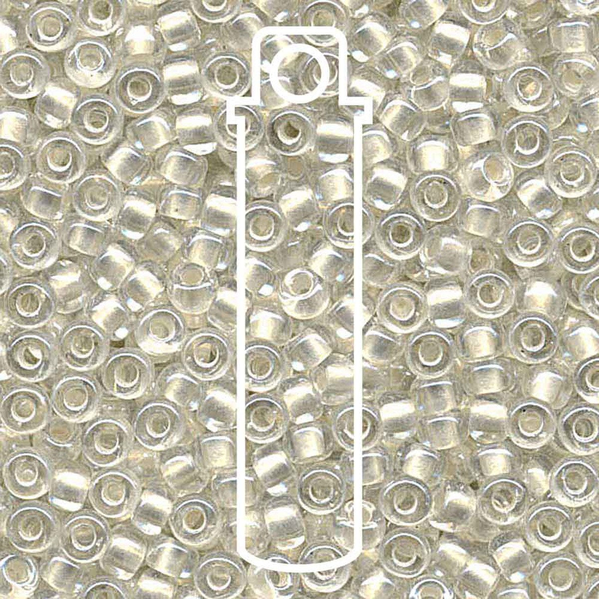 Miyuki Japanese Seed Beads Size 6/0 - Inside Dyed Pearlized White (Color #94601)