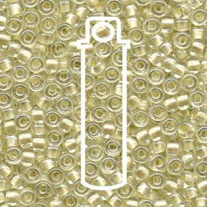 Miyuki Japanese Seed Beads Size 6/0 - Inside Dyed Pearlized Cream (Color #94603)