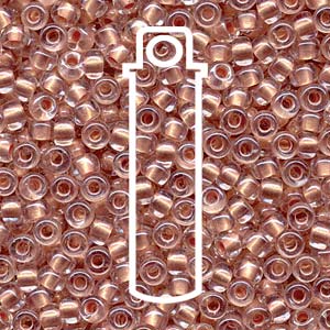 Miyuki Japanese Seed Beads Size 6/0 - Inside Dyed Pearlized Light Pink (Color #94605)