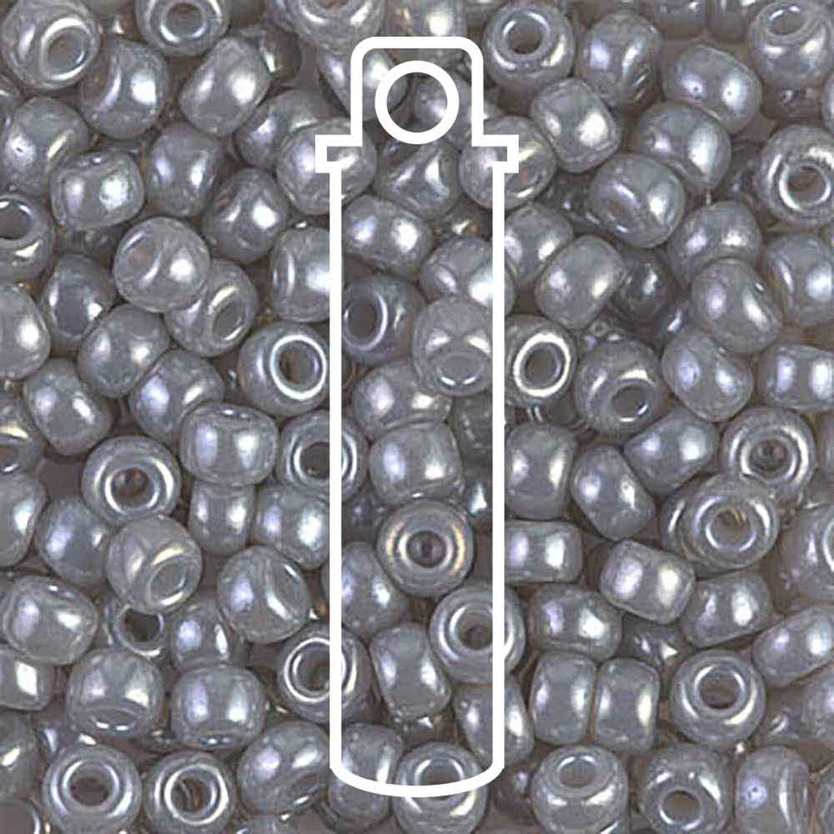 Miyuki Japanese Seed Beads Size 6/0 - Silver Gray Ceylon (Color #9526)
