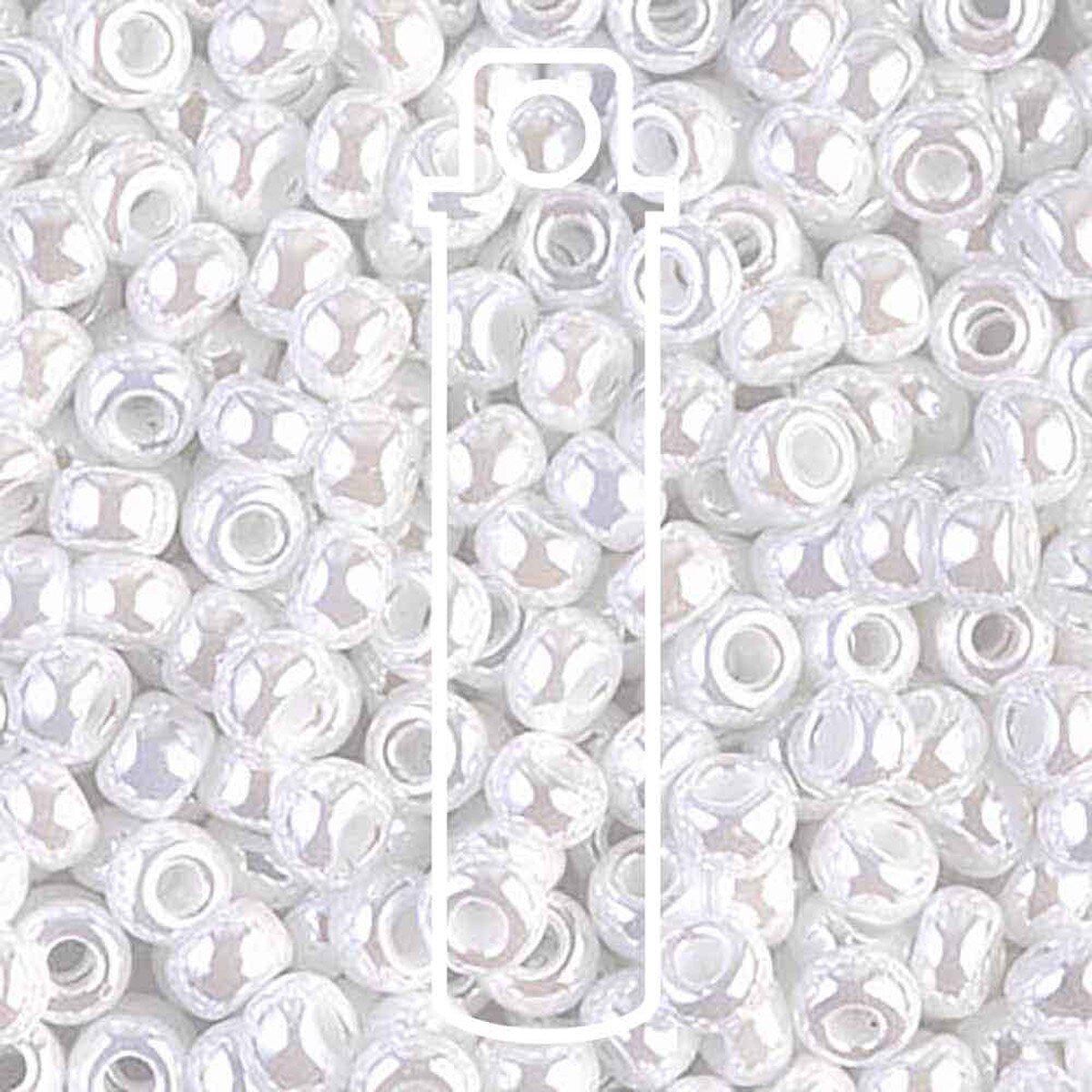 Miyuki Japanese Seed Beads Size 6/0 - White Ceylon (Color #9528)