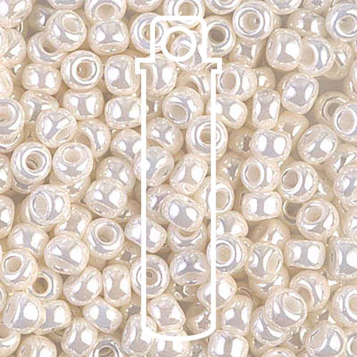 Miyuki Japanese Seed Beads Size 6/0 - Antique Ivory Pearl Ceylon (Color #9592)