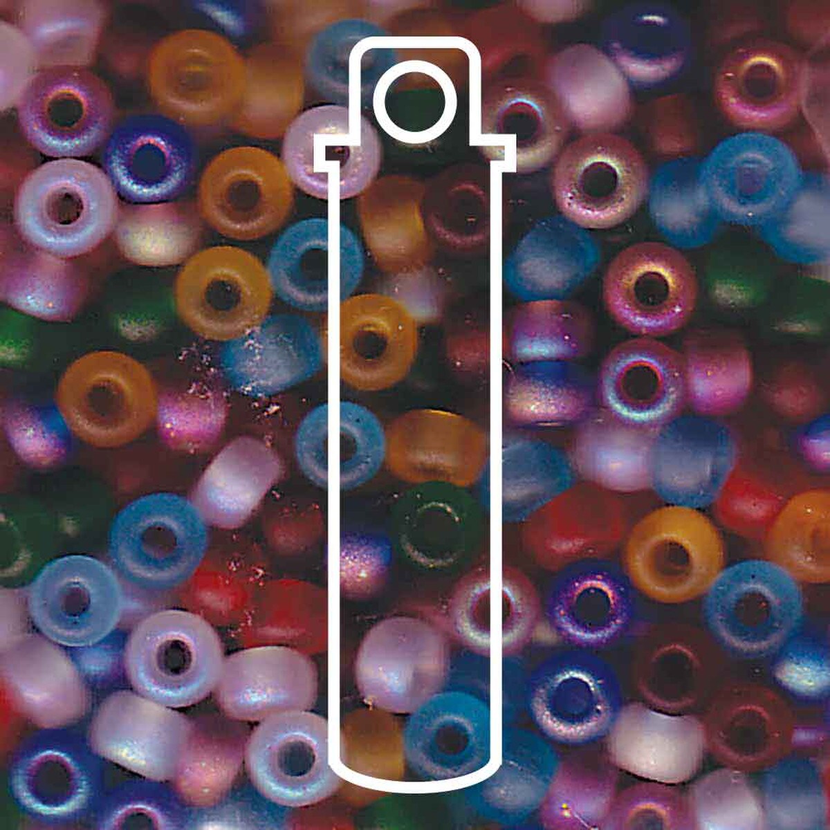Miyuki Japanese Seed Beads Size 6/0 - Matte Rainbow Mix (Color #MIX42) 20 Gram Tube